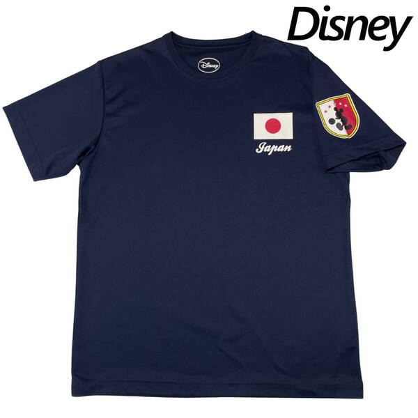 Disney ディズニー サッカーTシャツ ネイビー (Lサイズ) 日本代表 80s ビンテージ ユニセックス メンズ