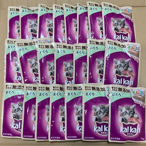 送料無料 kal kan カルカン 子猫用ウェットフード無添加 パテ まぐろ22点 キトン こねこ 猫 総合栄養食 レトルト パウチ