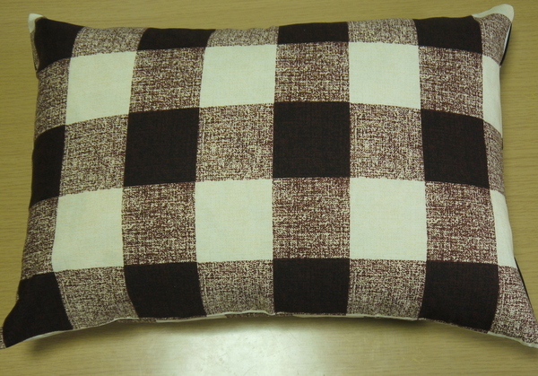 チェック(茶) 日本製ピロケース 43×63cm