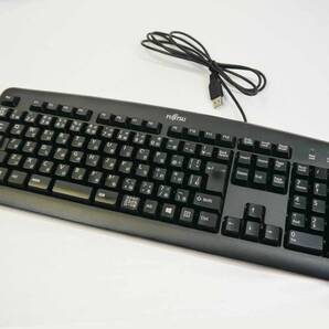 富士通(FUJITSU)純正USBキーボード ブラック KU-0325(Windows)テンキー付 Windows11で使用可能 動作正常 迅速発送 やや使用感あり