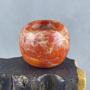 上古石器 古玉器 良渚文化 神人面紋 大玉珠 根付 装身具 玉礼器