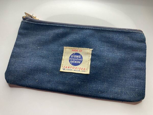 ビンテージ CONE DENIM コーンミルズ ホワイトオーク LEVI'S リーバイス 501XX 大戦 ビッグE デニム ジーンズ クラッチ バッグ 小物 ポーチ