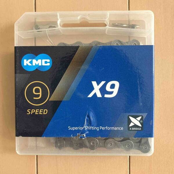 新品 未使用 KMC X9 チェーン クロスバイク 自転車ロードバイク グラベル MTB シマノ 互換 9速 9s ミッシング リンク コネクトリンク