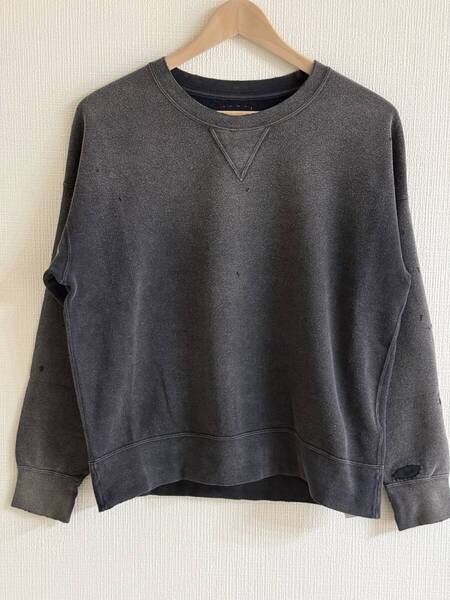 visvim 25SS JUMBO SB SWEAT L/S CRASH COLOR:BLACK SIZE:1