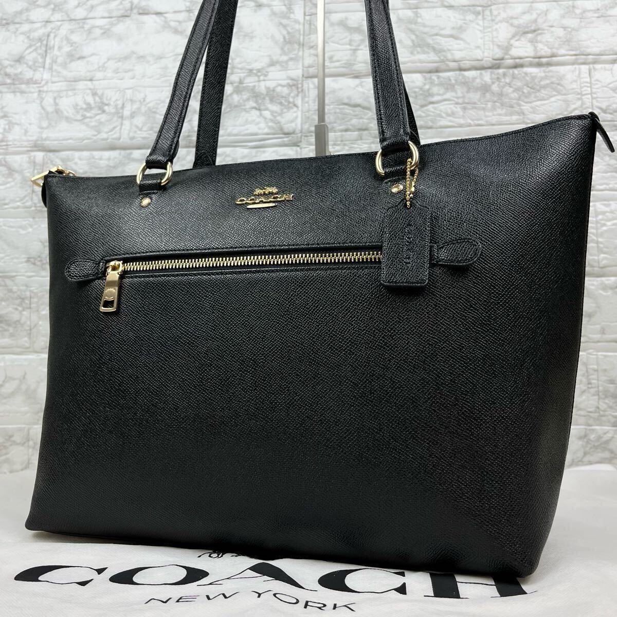 【COACH■未使用級】現行品　最高級　エンボス　2way　トート　ブラック COACH□未使用級】現行品最高級エンボス2wayトートブラック