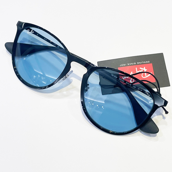 RayBan レイバン サングラス Erika metal エリカメタル 54□19 ブラック ブルー 調光レンズ RB3539 002/Q2 クロス付き 国内正規品