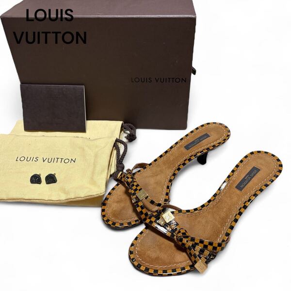LOUIS VUITTON ルイヴィトン ダミエ ピンヒール サンダル 36