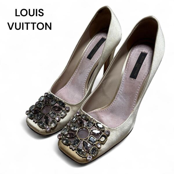 LOUIS VUITTON ルイヴィトン ビジュー ヒールパンプス 35