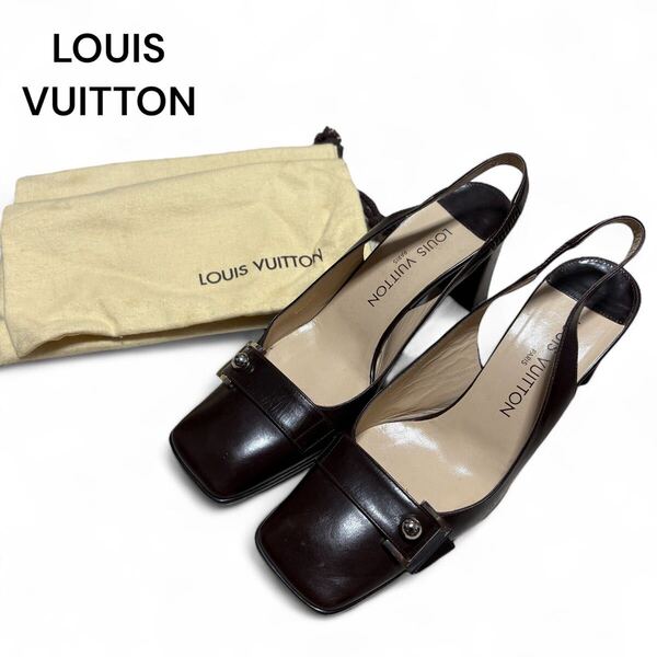 LOUIS VUITTON ルイヴィトン ベルト ヒール サンダル 37