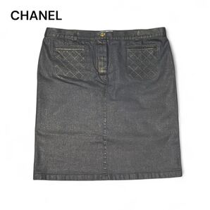 CHANEL シャネル マトラッセ ココボタン スカート 44
