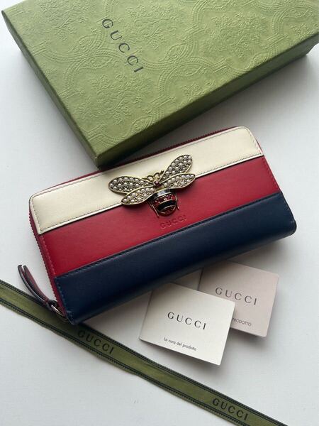 87 極上美品 GUCCI グッチ クイーン マーガレット 長財布