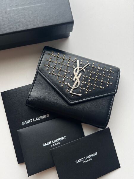 226 極上美品 SAINTLAURENT イヴサンローラン 3つ折り財布