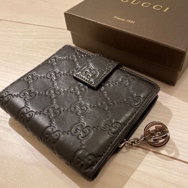 大人気!極美品!送料込み! GUCCI グッチ 二つ折り 財布 ウォレット コンパクト ミニ フラグメントケース ラウンドファスナー