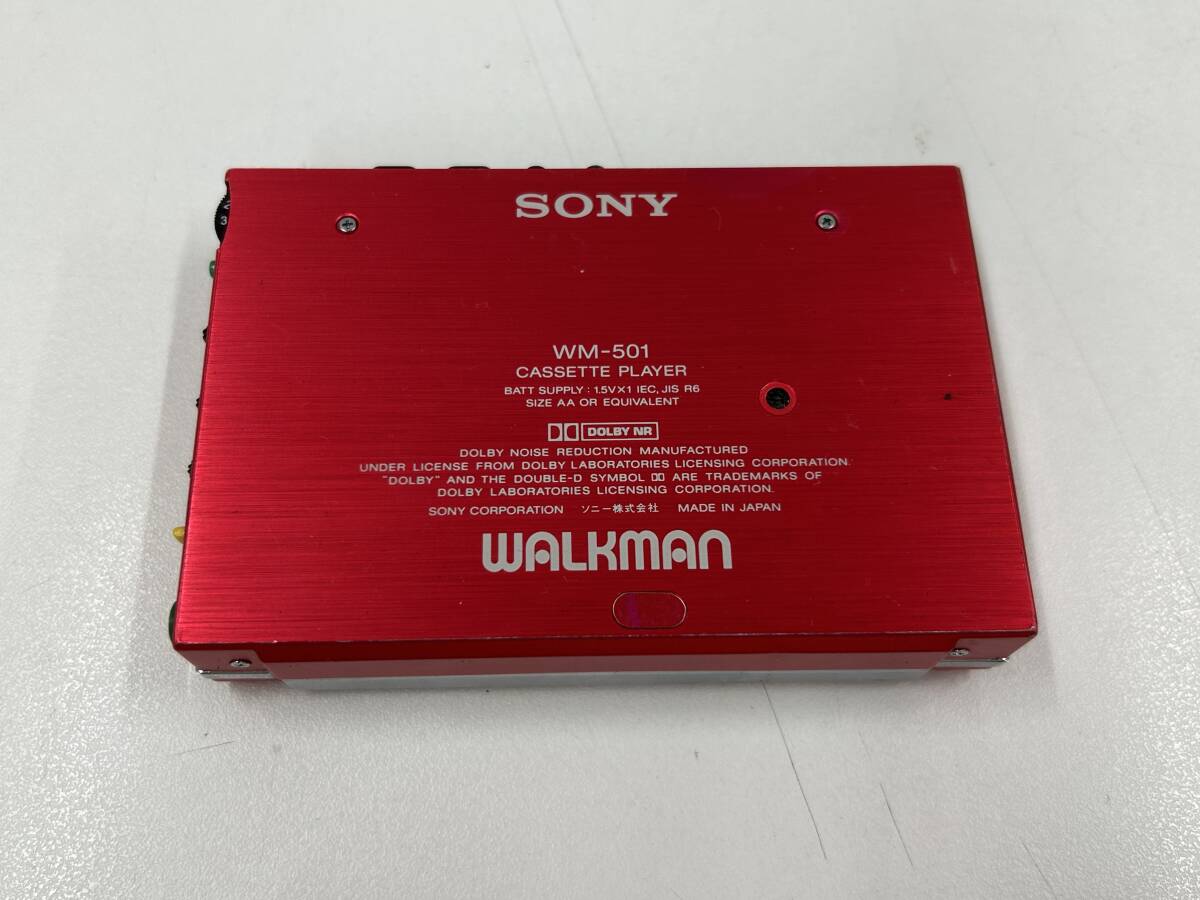 ジャンク　ナショナル　カセットプレーヤー　レッド　レトロ　ウォークマン IY81761S SONY WALKMAN WM-501 レッド ソニー ウォークマン