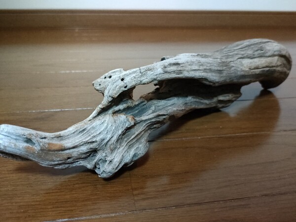 ☆天然流木 水槽 1点物 アクアリウム オブジェ アート 34.5×8×8cm 大和川 河口 爬虫類 めだか トカゲ ヘビ 老木 飾り