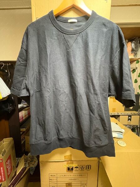 GU スウェットTシャツ 5分袖 Mサイズ スウェT 341-339632 送料無料