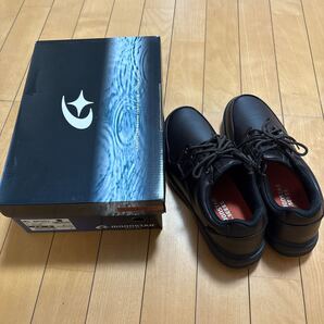 美品 MOONSTARMS RP001ブラウン 防水 ビジネスシューズ 25.5 4Eですが少し幅狭め ファスナー付き