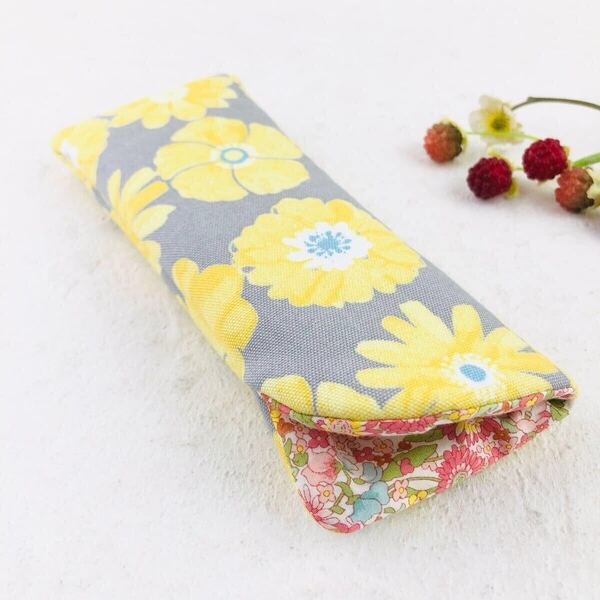 北欧風 お花のふかふかメガネケース 眼鏡ケース ハンドメイド メガネケース 花柄 メガネカバー