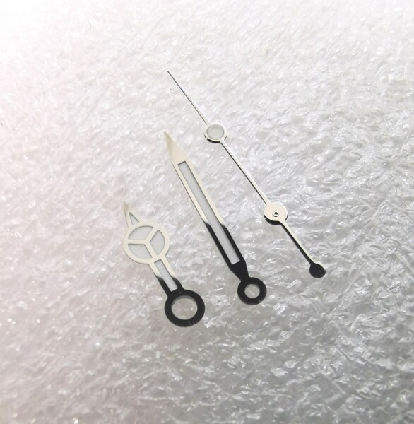 NH35 NH36 NH38 NH34 4R36 7S26 等 ベンツ針 3針 ホワイト カスタム セイコー SEIKO ムーブメント 対応 腕時計 ウォッチ MOD パーツ