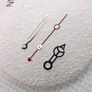 NH35 NH36 NH38 NH34 4R36 7S26 等 ベンツ針 レッド 3針 ホワイト カスタム セイコー SEIKO ムーブメント 対応 腕時計 ウォッチ MOD パーツ