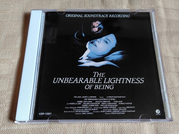 サントラ「存在の耐えられない軽さ/The Unbearable Lightness of Being」オリジナル・サウンドトラック