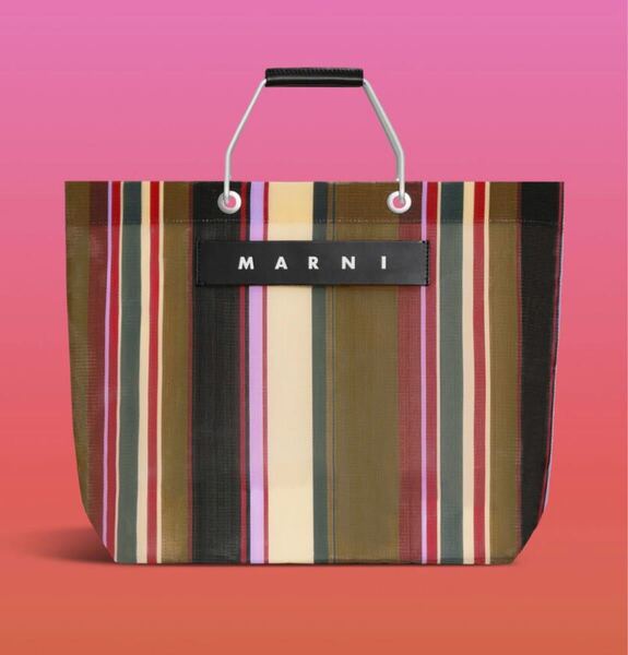 MARNI マルニ フラワーカフェ ストライプバッグ ストライプ バッグ