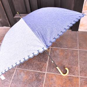 PAY2・E-SU6*晴雨兼用傘*ブルー*サクラ骨*シャンブレー生地*日傘*雨傘*おしゃれ*傘*便利*上品*桜骨*遮光*UVカット99%*清涼効果*手開き