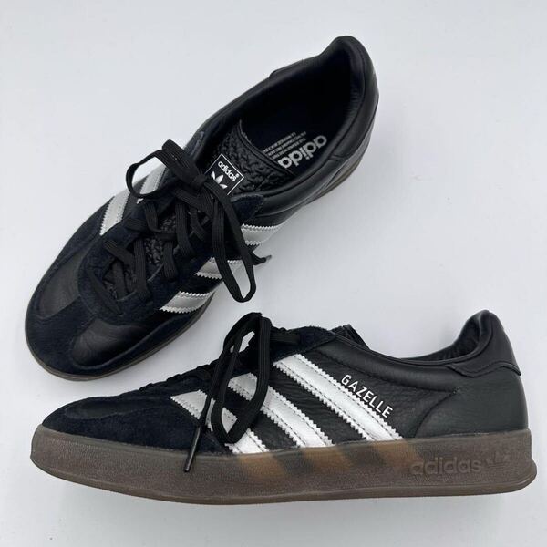 【極美品】adidas×IENA GAZELLE INDOOR別注 25.5cm アディダス イエナ エディフィス EDIFICE スニーカー JH8837 レザー ブラック黒