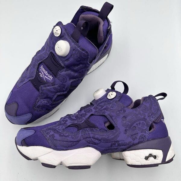 【希少】Reebok INSTA PUMP FURY OG ペイズリー柄25.5cm インスタポンプフューリー パープル 紫 スニーカー