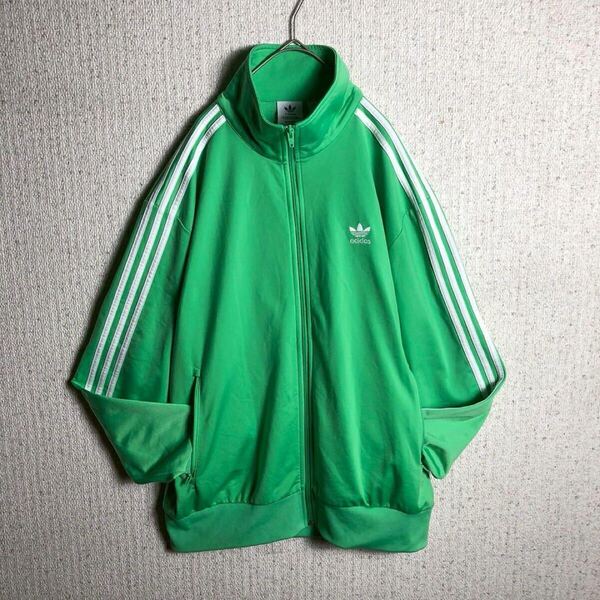 【人気カラー】adidasジャージ ファイヤーバード パステルグリーン 2XLサイズ アディダス トラックジャケット 黄緑