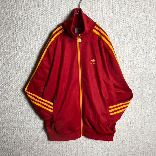 【レアカラー】adidasジャージ ファイヤーバード レッドイエロー赤黄色XLサイズ アディダス トラックジャケット