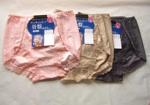 *送料無料*M*キュキュッと!!骨盤おさえ。SHAPE UPショーツガードル3枚*1枚履きOK*パワーネット補正*