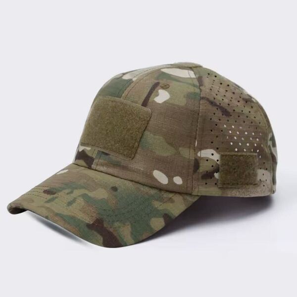 マルチカム 迷彩 タクティカルキャップ/サングラスタブ付き/通気メッシュ仕様 camo 帽子 ワークキャップ