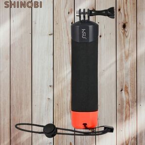 フローティングハンドグリップ 水中カメラ シュノーケリング GoPro Hero13/ 12/11/10/9/8/7/6/5/4/3、DJI action 自撮りポールスティック