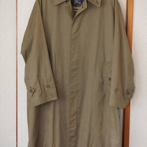 一枚袖!★ヴィンテージ バーバリー BURBERRY バルマカーンコート ステンカラーコート L相当★コットン100% C100 トレンチ21 AUBERGE