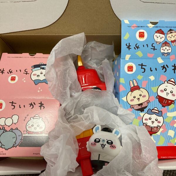 送料無料 2個セット マクドナルド ハッピーセット ちいかわ モモンガ えんぴつキャップ ラッコ ドライブころころメジャー マック
