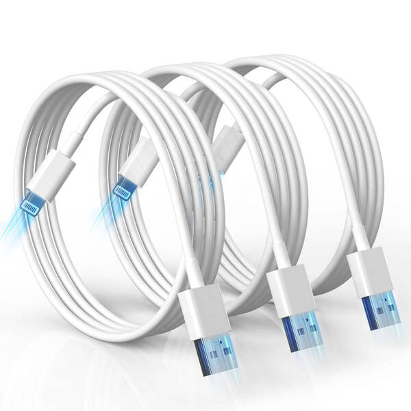 i-Phone 充電ケーブル ライトニングケーブル 急速充電 2M 3本 データ転送 断線防止 iPhone14/13/12/11/XS/XR/iPad Air対応 家庭用/車載用