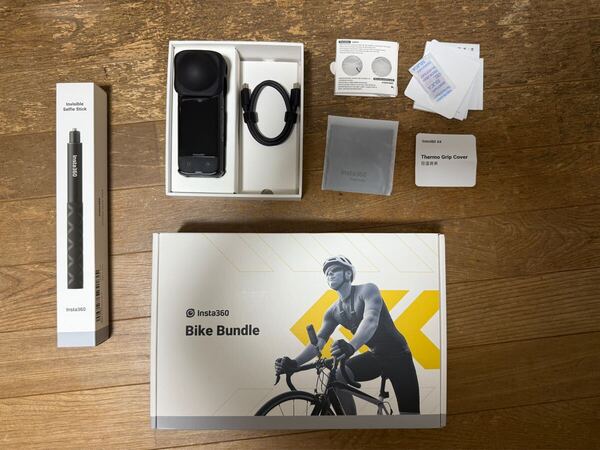【使用数回美品】Insta360 X4 + 自転車撮影キット・自撮り棒 アクションカメラ