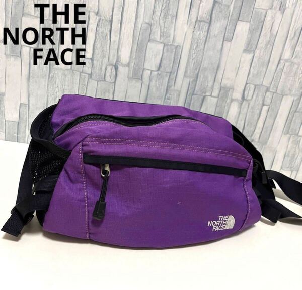 THE NORTH FACE ノースフェイス ボディバッグ ウエストポーチ 刺繍ロゴ メンズ ウエストバッグ パープル 送料無料