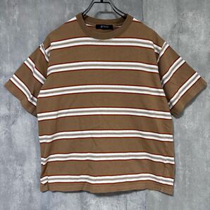 ナノユニバース nano universe ストライプ Tシャツ 半袖 M