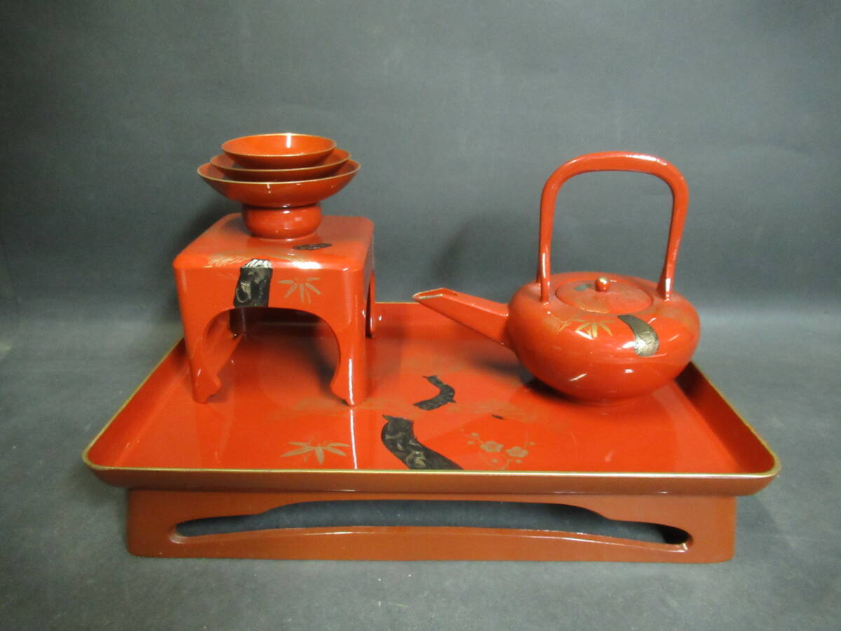 屠蘇　セット　正月　酒器　南天　木箱　紙箱　美品 to-07_01b.jpg