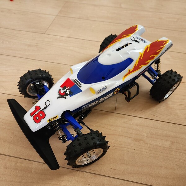 【新品 組立済品】タミヤ 1/10 RC ファイヤードラゴン スーパードラゴン 仕様 パールホワイト カスタム