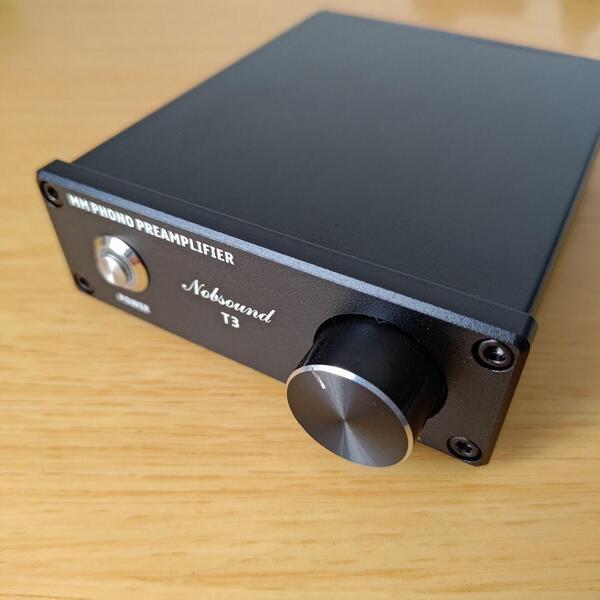Nobsound T3 MM フォノプリアンプ ACアダプター付き MM PHONO PREAMPLIFIER