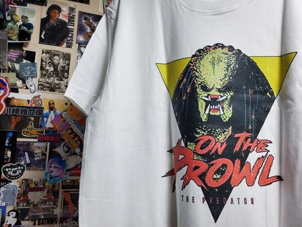 新品│映画プレデター│輸入Tシャツ│海外インポート品│サイズL│白│ホワイト│HIPHOP│ストリート
