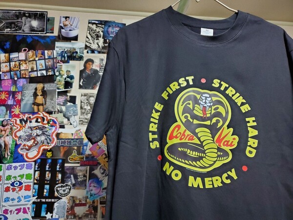 新品│1点のみ│コブラ会│ベスト・キッド│輸入Tシャツ│海外インポート品│サイズL│ブラック│HIPHOP│ストリート│格闘技│空手
