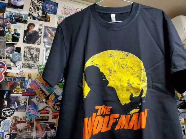 新品│ウルフマン│狼男│レトロ輸入Tシャツ│海外インポート品│サイズL│ブラック│黒│HIPHOP│ストリート│アメカジ