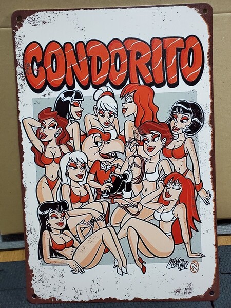 1点のみ│ハーレム│CONDORITO│水着美女だらけのレトロブリキ看板│メタルサイン│アメリカン海外雑貨│ガレージ、店舗│インポート品