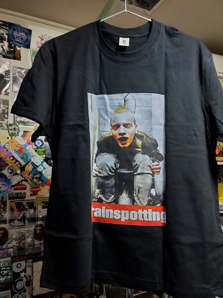 新品│トレインスポッティング│レントン│名作映画│輸入Tシャツ│海外インポート品│サイズL│ブラック│黒│ヒップホップ│ストリート