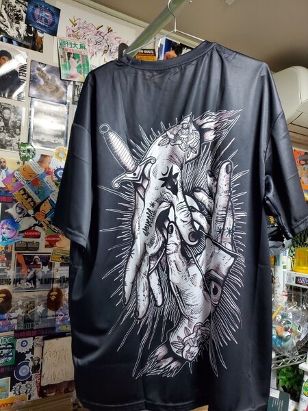 新品│1点のみ│スポーツT│ギャングスタ、HIPHOPデザイン輸入Tシャツ│海外インポート品│海外サイズL(JP-XL)│ブラック│ストリート