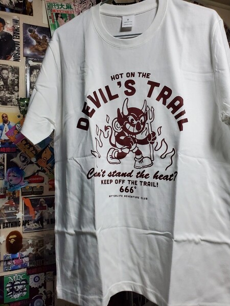 新品│デビルズトレイル│悪魔の道│666│輸入Tシャツ│海外インポート品│海外サイズS(JP-L)│白│アメカジ│ストリート